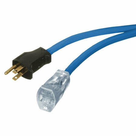 AMERICAN IMAGINATIONS 590.55 in. Blue Plastic Lighted Single Outlet Cable AI-37224